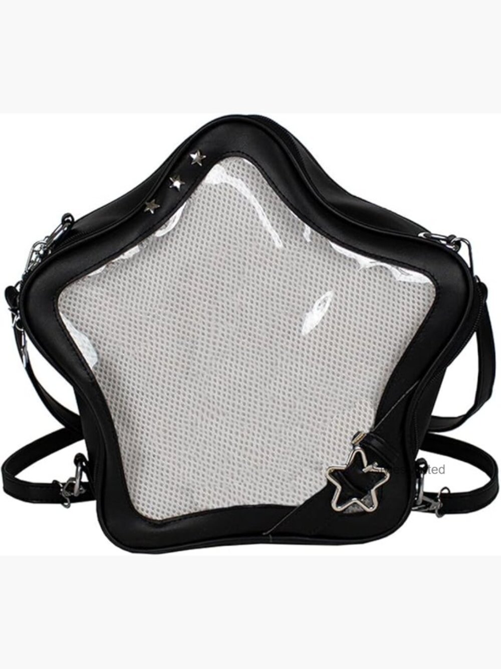 Star Shape Ita Bag Crossbody Backpack PU Leather Pin Display Handbag